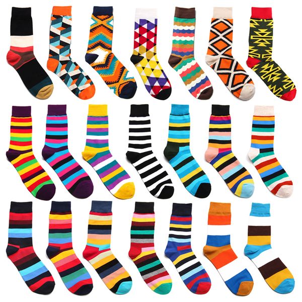 men socks rainbow color striped wave rhomboid lattice funny happy hip-hop harajuku street male vintage casual skate cotton sock, Black
men socks rainbow color striped wave rhomboid lattice funny happy hip-hop harajuku street male vintage casual skate cotton sock, Black