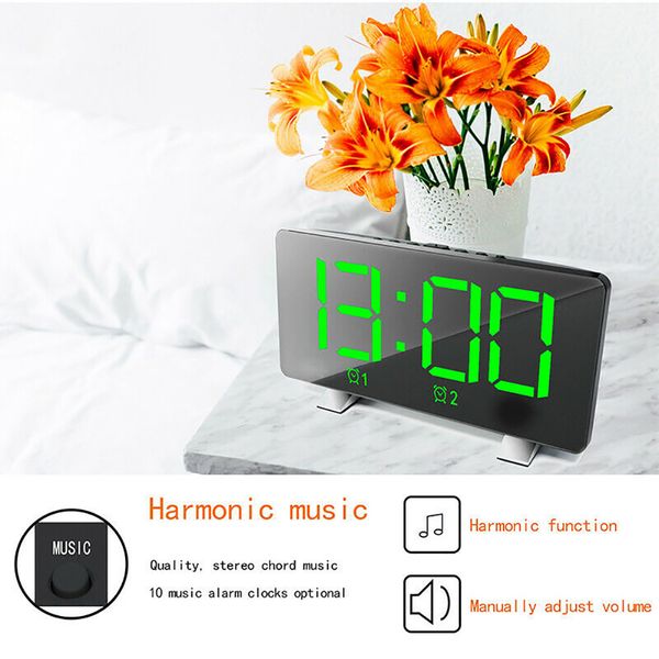 wake up digital deskalarm clock home rectangle music therapy usb charging with light time memory led display bedroom
wake up digital deskalarm clock home rectangle music therapy usb charging with light time memory led display bedroom