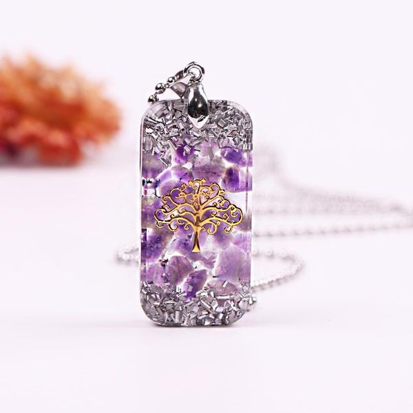 orgone pendant tree of life orgonite necklace crystal healing reiki chakra meditation jewelry for women, Silver
orgone pendant tree of life orgonite necklace crystal healing reiki chakra meditation jewelry for women, Silver
