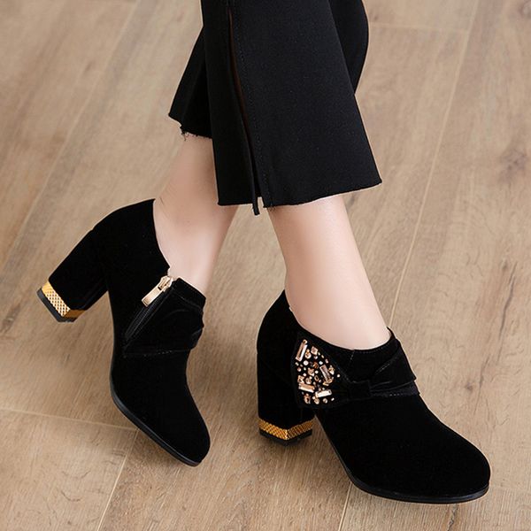sarairis big size 52 trendy new chunky heels platforms women's pumps classics women's shoes, Black
sarairis big size 52 trendy new chunky heels platforms women's pumps classics women's shoes, Black