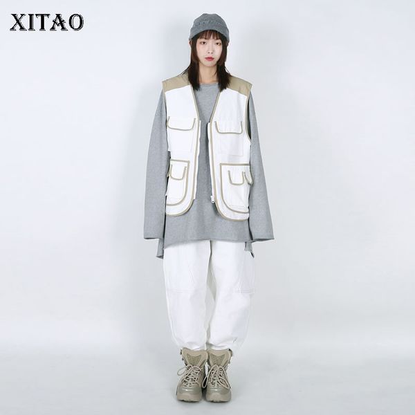 xitao multi-pocket open stitching vest fashion new women 2020 spring elegant sleeveless goddess fan casual style vest 3297, Black;white
xitao multi-pocket open stitching vest fashion new women 2020 spring elegant sleeveless goddess fan casual style vest 3297, Black;white