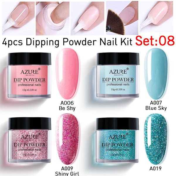 beauty 4pcs/lot blue color nail dipping powder kits sparkly gradient color dip powder nail set glitter, Silver;gold
beauty 4pcs/lot blue color nail dipping powder kits sparkly gradient color dip powder nail set glitter, Silver;gold