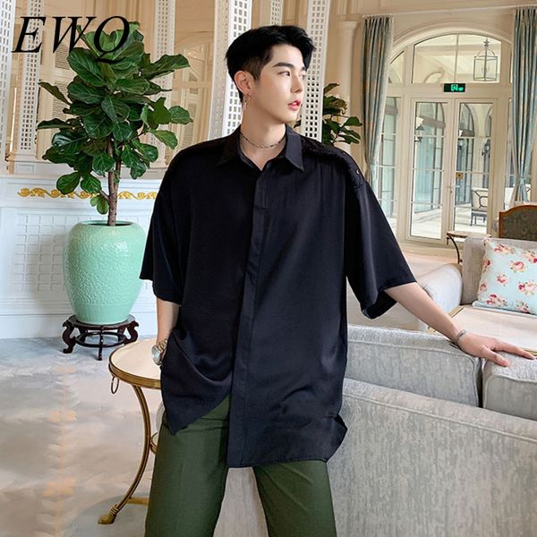 men's casual shirts ewq / wear 2021 summer oversize half sleeve black white shirt for male fashion patchwork tassel shoulder 9y1806, White;black
men's casual shirts ewq / wear 2021 summer oversize half sleeve black white shirt for male fashion patchwork tassel shoulder 9y1806, White;black