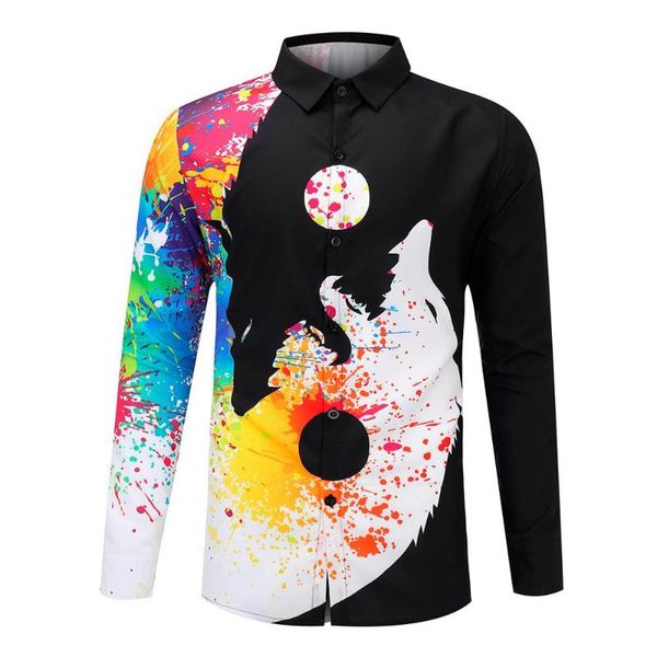 2020 spring nightclub anime shirt design men long sleeve wolf blouse classic black white wolf head hip hop fashion shirt 2#, White;black
2020 spring nightclub anime shirt design men long sleeve wolf blouse classic black white wolf head hip hop fashion shirt 2#, White;black
