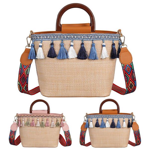 2019 new fashion summer women shoulder bag casual straw woven tassel decor crossbody bags handbag tote bag for beach
2019 new fashion summer women shoulder bag casual straw woven tassel decor crossbody bags handbag tote bag for beach