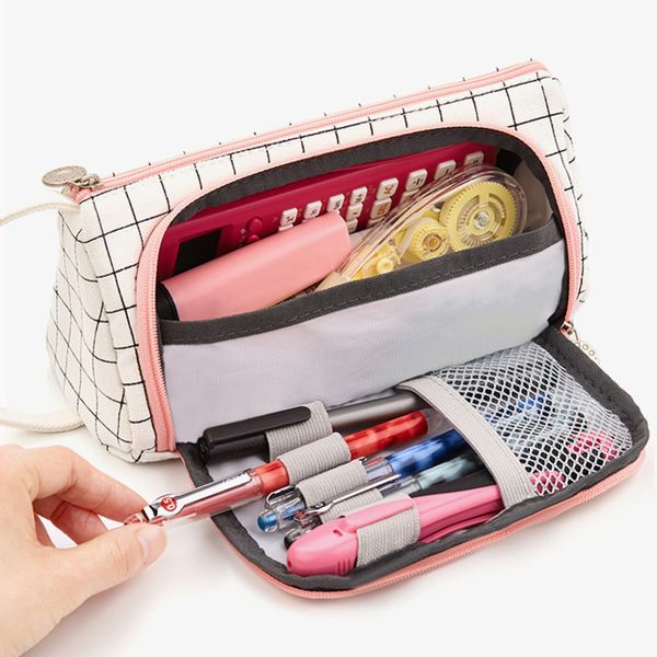 

lovely large capacity pencil case school student stationery pencil bag portable brushes bag gifts box supplies