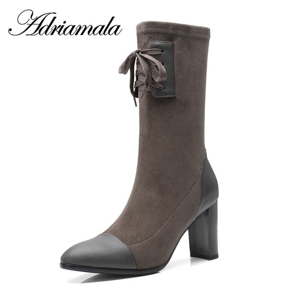2018 genuine leather ladies high heel boots spike heels zipper round toe cow leather womans black mid calf boots adriamala
2018 genuine leather ladies high heel boots spike heels zipper round toe cow leather womans black mid calf boots adriamala