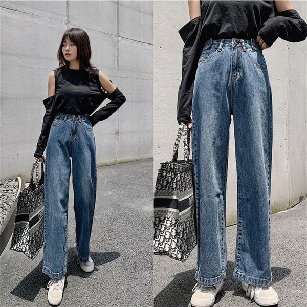 korean style wide leg jeans woman high waist boyfriend jeans for women plus size loose mom full ladies denim jean femme, Blue
korean style wide leg jeans woman high waist boyfriend jeans for women plus size loose mom full ladies denim jean femme, Blue