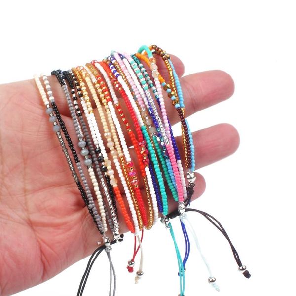 bohemian handwoven multi-layer colorful weave round beaded bracelet retro rice adjustable rope ethnic bangles wholesale, Black
bohemian handwoven multi-layer colorful weave round beaded bracelet retro rice adjustable rope ethnic bangles wholesale, Black