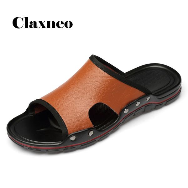 men leather slippers 2020 summer man shoes breathable beach shoe home casual footwear claxneo indoor outdoor slides, Black
men leather slippers 2020 summer man shoes breathable beach shoe home casual footwear claxneo indoor outdoor slides, Black
