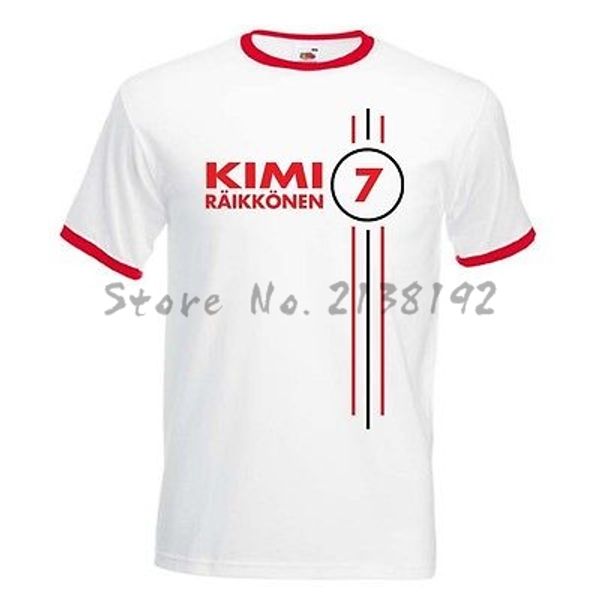 kimi raikkonen number 7 mens ringer t shirt driver funs gift man tee shirt male tees t, White;black 
kimi raikkonen number 7 mens ringer t shirt driver funs gift man tee shirt male tees t, White;black