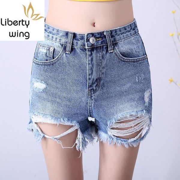 women's jeans summer high waist hole tassel denim shorts personalized college loose fit wide leg pants casual short mujer, Blue
women's jeans summer high waist hole tassel denim shorts personalized college loose fit wide leg pants casual short mujer, Blue