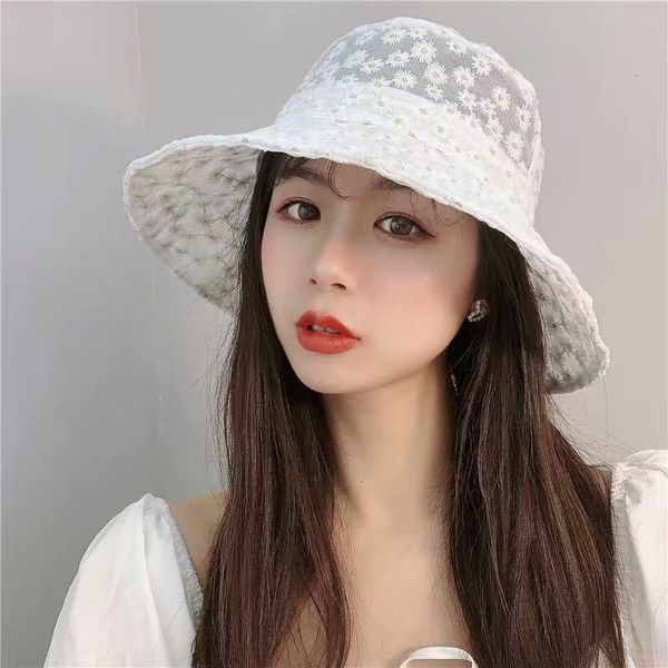 daisy embroidery fisherman women's bucket bucket embroidered fisherman hat thin sunscreen lace hat hat, Blue;gray
daisy embroidery fisherman women's bucket bucket embroidered fisherman hat thin sunscreen lace hat hat, Blue;gray