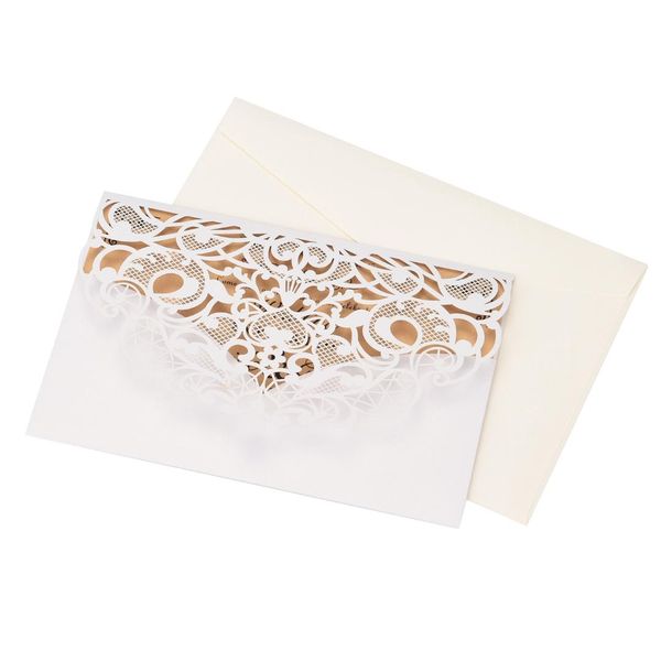 20pcs wedding invitation cards -cut gold foil and floral design invitation pockets for bridal showers, engagement parties(white
20pcs wedding invitation cards -cut gold foil and floral design invitation pockets for bridal showers, engagement parties(white