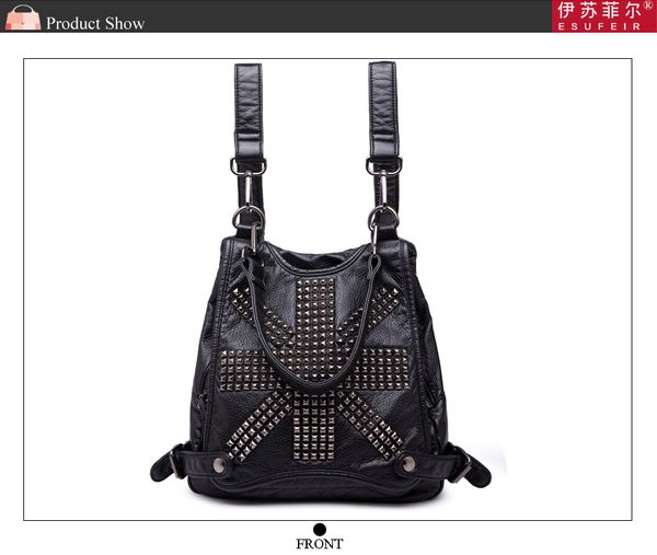 brand soft washed leather women backpack fashion rivet design quality pu girl backpacks school bag casual daily backpack
brand soft washed leather women backpack fashion rivet design quality pu girl backpacks school bag casual daily backpack