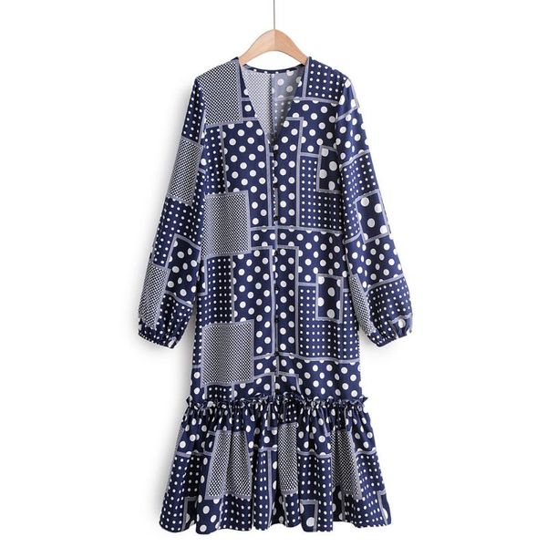 2020 new women vintage v neck polka dot patchwork print kimono midi dress female hem pleated ruffles vestido chic dresses ds3368, Black;gray
2020 new women vintage v neck polka dot patchwork print kimono midi dress female hem pleated ruffles vestido chic dresses ds3368, Black;gray