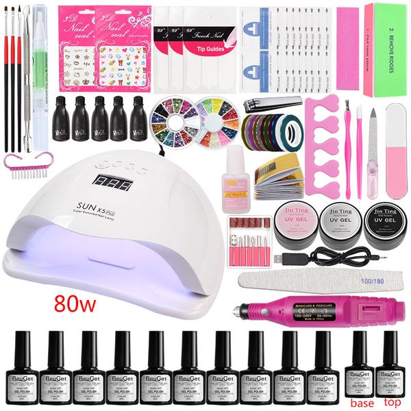 nail kit gel varnish 10pcs nail polish +base gel coat&led dryer lamp 36w/45w/80w lamp curing manicure set for manicure
nail kit gel varnish 10pcs nail polish +base gel coat&led dryer lamp 36w/45w/80w lamp curing manicure set for manicure