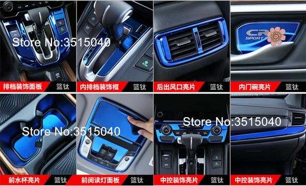 for crv 2017 luxurious blue stainless steel car all kinds of interior accessories cover trim frame decoration car styling
for crv 2017 luxurious blue stainless steel car all kinds of interior accessories cover trim frame decoration car styling