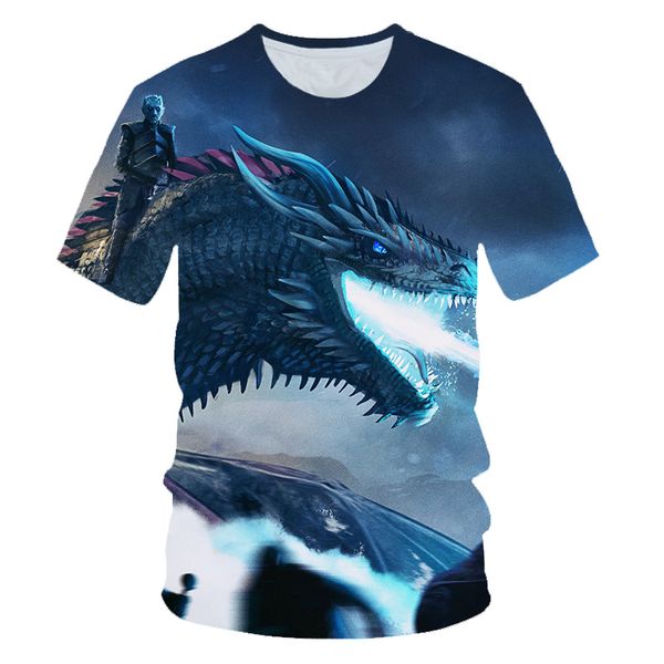 2019 game of thrones fashion tshirt night king & dragon men's tshirt 3d print t shirt summer hip hop short sleeve dracarys q1082, White;black
2019 game of thrones fashion tshirt night king & dragon men's tshirt 3d print t shirt summer hip hop short sleeve dracarys q1082, White;black