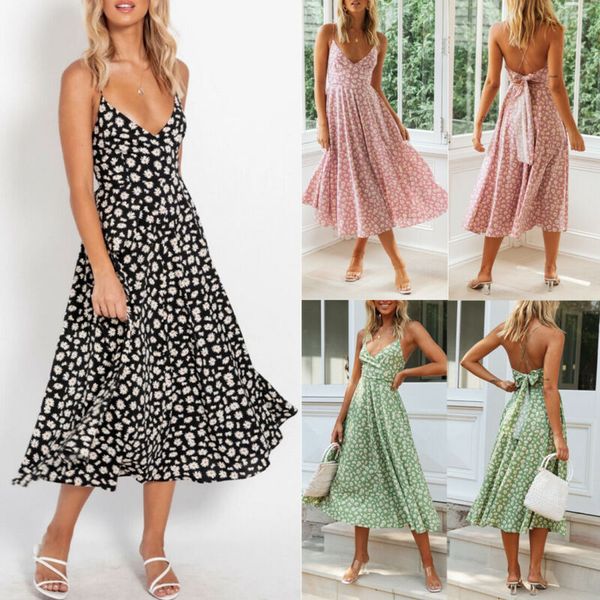 2020 fashion trend summer new women strappy boho floral sleeveless dress party v neck beach holiday loose casual sundress, Black;gray
2020 fashion trend summer new women strappy boho floral sleeveless dress party v neck beach holiday loose casual sundress, Black;gray