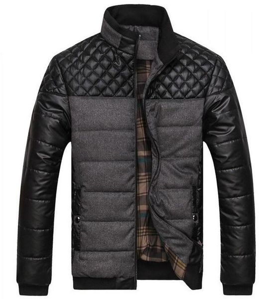 men's jackets quality pu patchwork coat drop winter spring thick and coats mens cotton outerwear, Black;brown
men's jackets quality pu patchwork coat drop winter spring thick and coats mens cotton outerwear, Black;brown