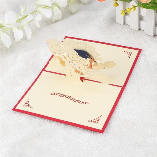 3d up greeting card floded up greeting cards with doctoral cap and congratulations for graduation(red
3d up greeting card floded up greeting cards with doctoral cap and congratulations for graduation(red