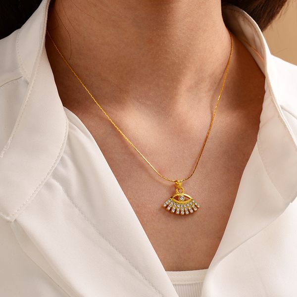 gold filled eyelash necklace for woman cubic zirconia greek evil eye necklace pandent turkish jewerly 2020 cadena de ojo turco, Silver
gold filled eyelash necklace for woman cubic zirconia greek evil eye necklace pandent turkish jewerly 2020 cadena de ojo turco, Silver