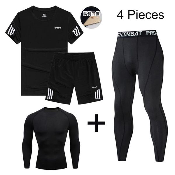 men compression shirt tight pant sport sets sportswear clothes men's running fitness gym bodybuilding leggings tracksuits, Black;blue
men compression shirt tight pant sport sets sportswear clothes men's running fitness gym bodybuilding leggings tracksuits, Black;blue