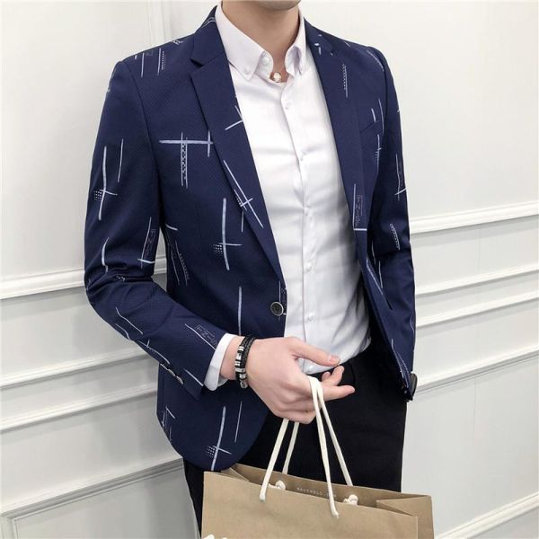 autumn and winter new casual hit color suit coat for men 2020 fashion slim printed jacket male youth korean small suit jacket, Tan;black
autumn and winter new casual hit color suit coat for men 2020 fashion slim printed jacket male youth korean small suit jacket, Tan;black