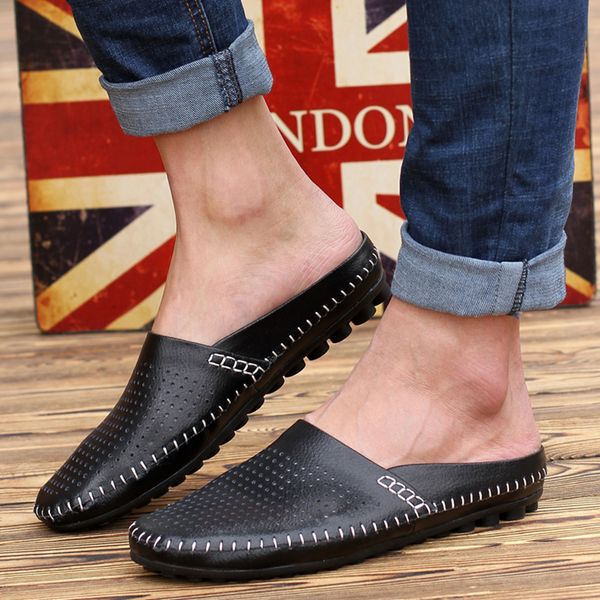 summer shoes men sandals leather beach slippers men breathable flat sandal mules male sandalias zapatos hombre, Black
summer shoes men sandals leather beach slippers men breathable flat sandal mules male sandalias zapatos hombre, Black