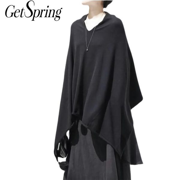 getspring women sweater v-neck cloak knitting coats black vintage irregular all match long thin sweater womens autumn 2019 new
getspring women sweater v-neck cloak knitting coats black vintage irregular all match long thin sweater womens autumn 2019 new