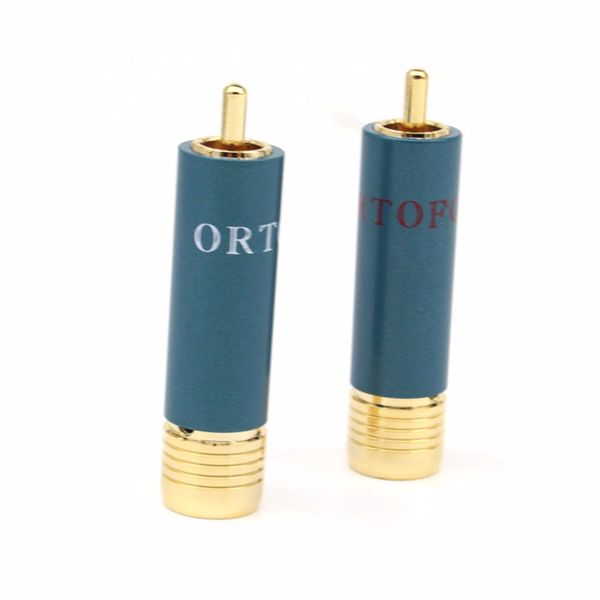 

4pcs/set gold-plated hifi rca plug hi-end ortofon reference 8nx rca connectors for rca male interconnect audio cable