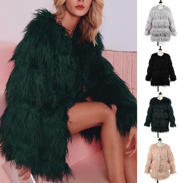 warm winter jacket women shaggy faux fur coat solid long sleeve short jacket with pocket ladies fashion outwear windproof, Blue;black
warm winter jacket women shaggy faux fur coat solid long sleeve short jacket with pocket ladies fashion outwear windproof, Blue;black