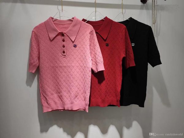 2020 роскошная европа высокое качество летняя мода отложной воротник вязаная футболка тонкие топы леди короткая футболка, White
2020 роскошная европа высокое качество летняя мода отложной воротник вязаная футболка тонкие топы леди короткая футболка, White