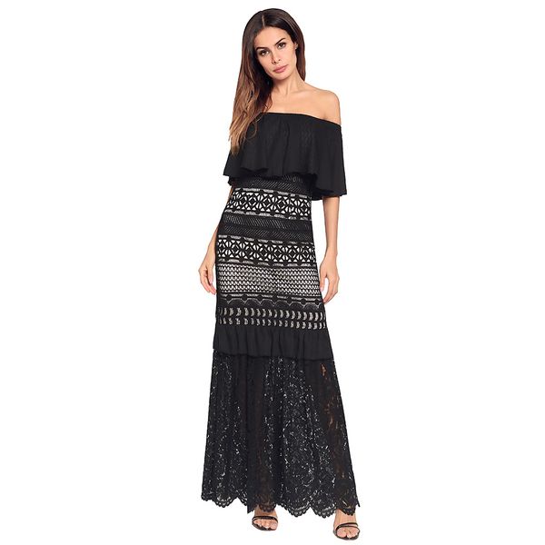 slash neck woman lace dress 2018 spring summer asymmetrical women dresses lace short sleeve women clothes 2018, Black;gray
slash neck woman lace dress 2018 spring summer asymmetrical women dresses lace short sleeve women clothes 2018, Black;gray