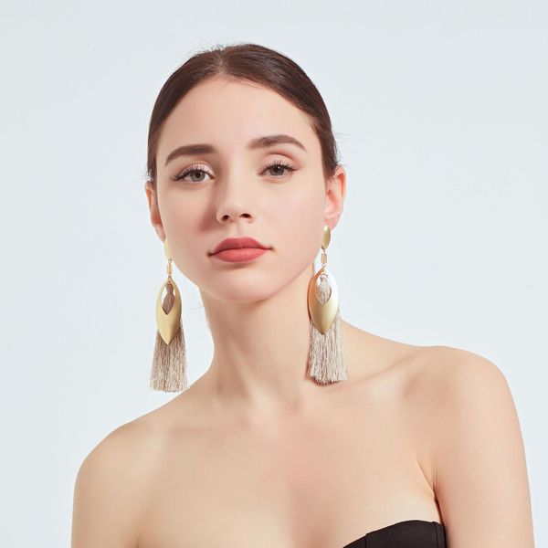 fashion-euramerican horse-eye pendant earrings bohemian original long fringed earrings, Golden
fashion-euramerican horse-eye pendant earrings bohemian original long fringed earrings, Golden