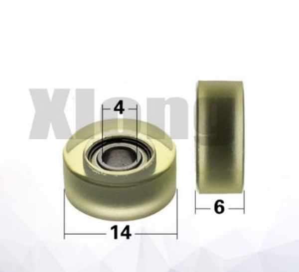 4pcs 4*14*6mm 684zz rubberized bearing soft rubber polyurethane rolling pulley mute rubber wheel pu68414-6 miniature
4pcs 4*14*6mm 684zz rubberized bearing soft rubber polyurethane rolling pulley mute rubber wheel pu68414-6 miniature