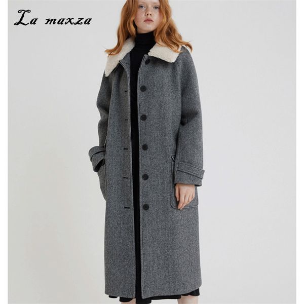winter coat women wool long plaid coat 2018 vintage fashion korean ladies coats 2xl plus size, Black
winter coat women wool long plaid coat 2018 vintage fashion korean ladies coats 2xl plus size, Black