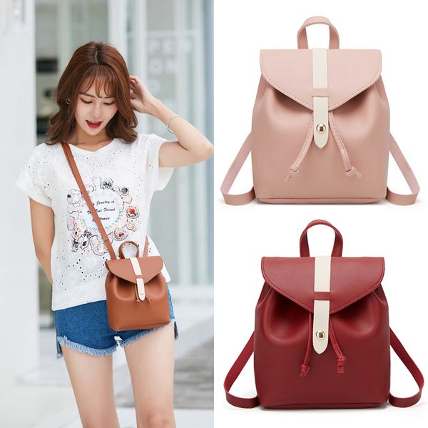 new arrival contrast color mini backpack fashion wild fashion mobile phone wallet ladies