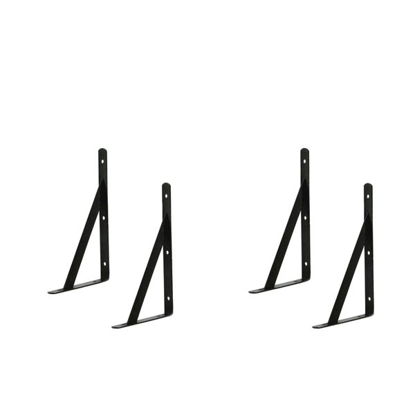 pack 4 metal floating wall shelf bracket shelving board holder 30x19cm
pack 4 metal floating wall shelf bracket shelving board holder 30x19cm