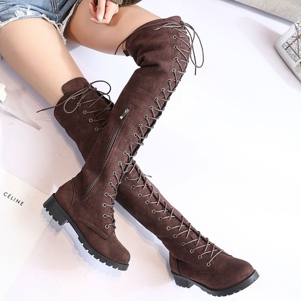 plus size 35-53 nice new over the knee boots women autumn europe campus style shoes woman low heels college girls casual boot, Black
plus size 35-53 nice new over the knee boots women autumn europe campus style shoes woman low heels college girls casual boot, Black