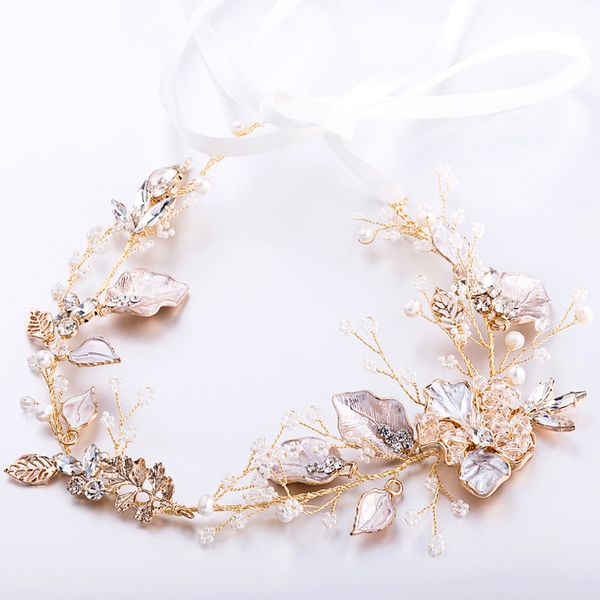 jonnafe golden leaf women headpiece floral bridal headband hand wired wedding tiara hair crown hair accessories, Golden;white
jonnafe golden leaf women headpiece floral bridal headband hand wired wedding tiara hair crown hair accessories, Golden;white