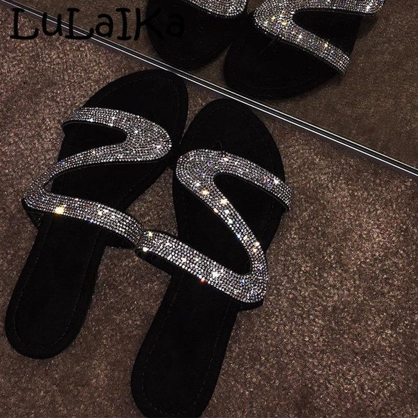 2020 new summer women sandals flat crystal bling slippers soft flip flops sandals outdoor beach ladies slides shoes 36-42, Black
2020 new summer women sandals flat crystal bling slippers soft flip flops sandals outdoor beach ladies slides shoes 36-42, Black