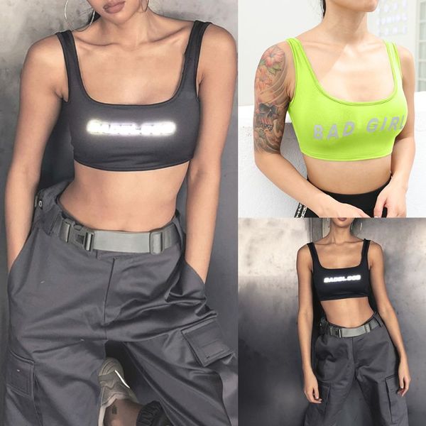 womens summer reflective letters sports cami crop square neck slim running vest bralette hip hop streetwear fitness, Black;blue
womens summer reflective letters sports cami crop square neck slim running vest bralette hip hop streetwear fitness, Black;blue