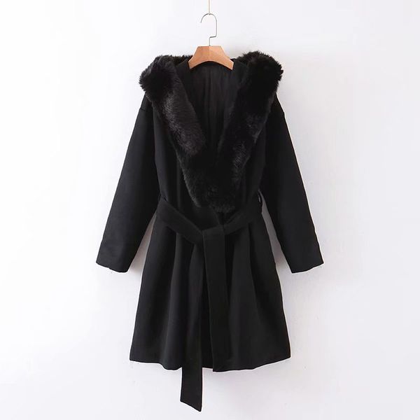 women big fur collar coat 2019 fashion ladies black solid hoodie lace full sleeve female winter extravagant highstreet coats
women big fur collar coat 2019 fashion ladies black solid hoodie lace full sleeve female winter extravagant highstreet coats