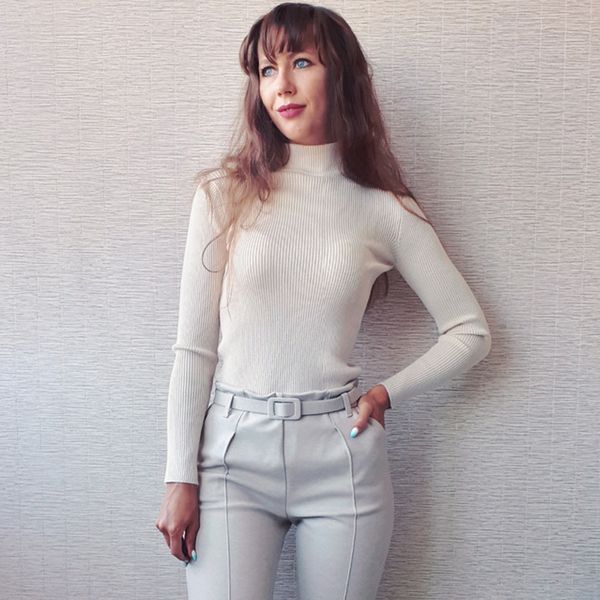 half turtleneck sweater women 2019 new autumn winter women knitted pullovers long sleeve slim jumper pull femme, White;black
half turtleneck sweater women 2019 new autumn winter women knitted pullovers long sleeve slim jumper pull femme, White;black