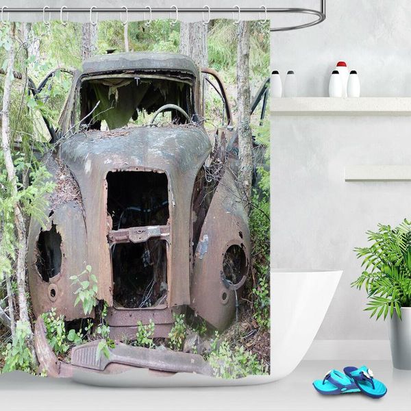grunge rustic truck forest waterproof fabric shower curtain liner bathroom hooks
grunge rustic truck forest waterproof fabric shower curtain liner bathroom hooks