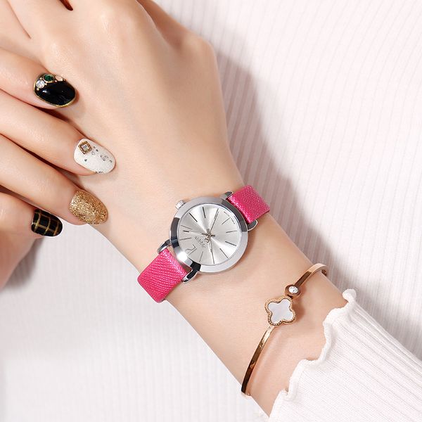 fashion trendy women's quartz wrist watch lovely pink leather strap round watches ladies simple clock girls gift, Slivery;brown
fashion trendy women's quartz wrist watch lovely pink leather strap round watches ladies simple clock girls gift, Slivery;brown