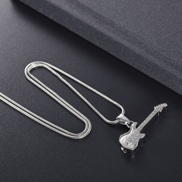 h11728 silver electronic guitar cremation jewelry for ashes pendant - engravable stainless steel memorial urn necklace for women /men
h11728 silver electronic guitar cremation jewelry for ashes pendant - engravable stainless steel memorial urn necklace for women /men