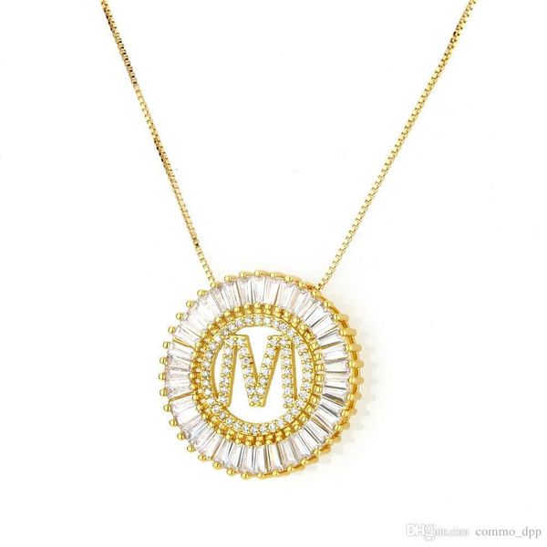 new zircon 26 initial letters necklaces for women mens round alphabet pendant gold chains hip hop jewelry, Silver
new zircon 26 initial letters necklaces for women mens round alphabet pendant gold chains hip hop jewelry, Silver